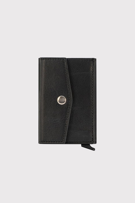 Zoozie Bags Tarjetero Negro 100% Piel Auténtica